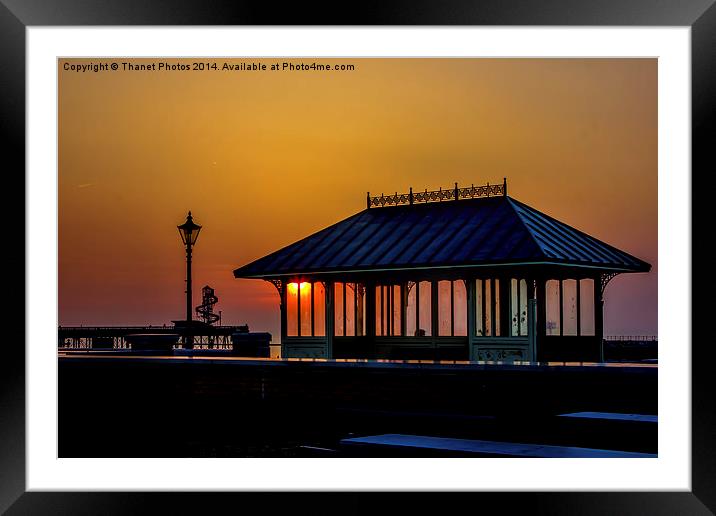 Sunset shelter Framed Mounted Print by Thanet Photos