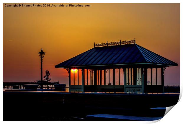 Sunset shelter Print by Thanet Photos
