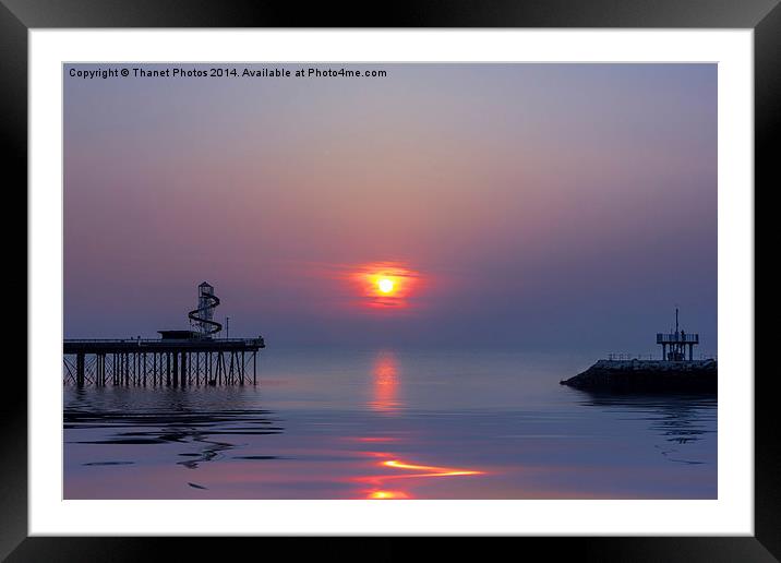 sunset flood Framed Mounted Print by Thanet Photos