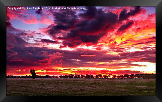 Sunrise over country victoria Framed Print by Matthew Burniston