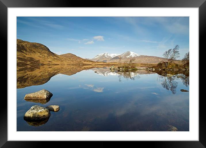 Lochan na h-Achlaise Rannoch Moor Framed Mounted Print by Stephen Taylor