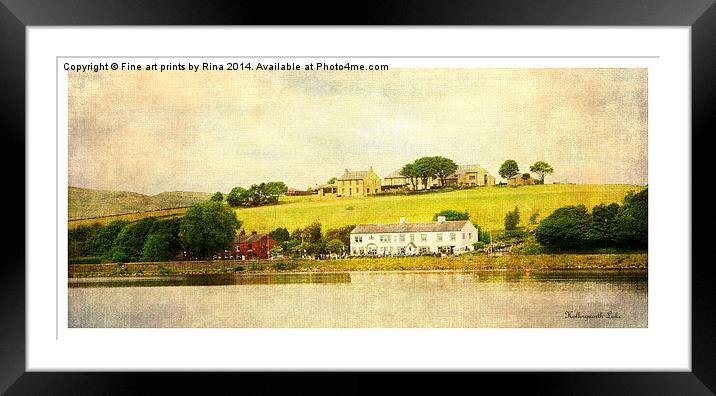 Hollingworth Lake (2) Framed Mounted Print by Fine art by Rina