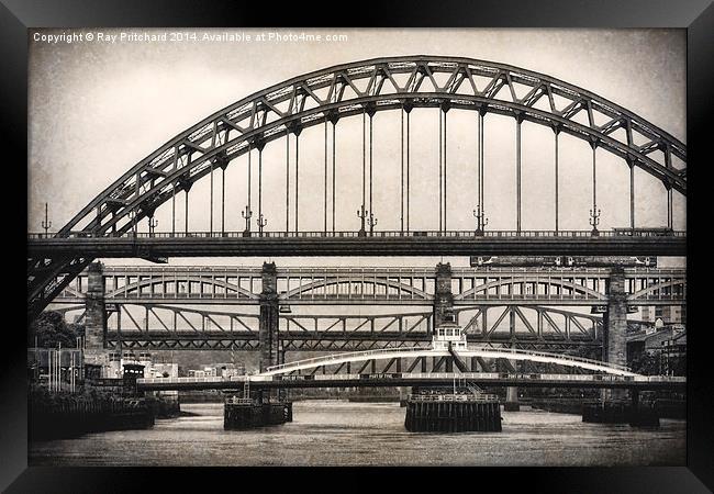 Tyne Bridges Framed Print by Ray Pritchard