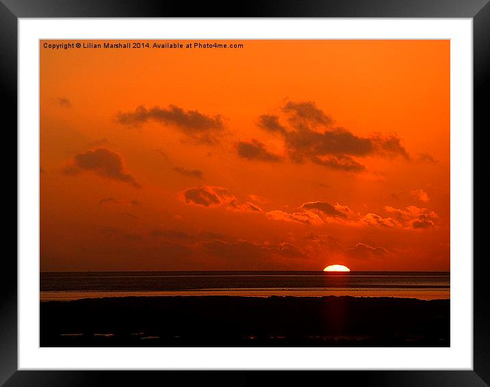 Sunset over Southerness, Framed Mounted Print by Lilian Marshall