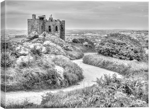 Carn Brea Castle Cornwall Canvas Print by Clive Eariss