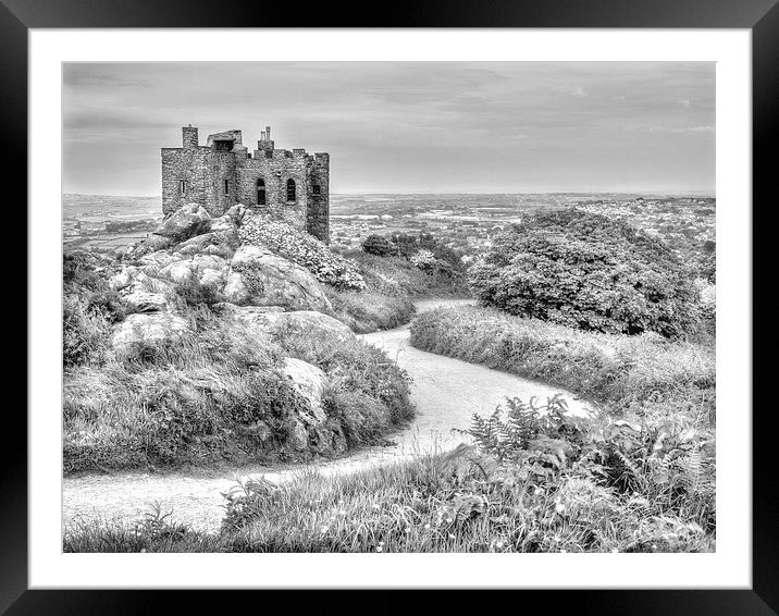 Carn Brea Castle Cornwall Framed Mounted Print by Clive Eariss