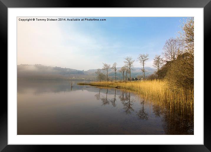 Mist on Loch Ard Framed Mounted Print by Tommy Dickson