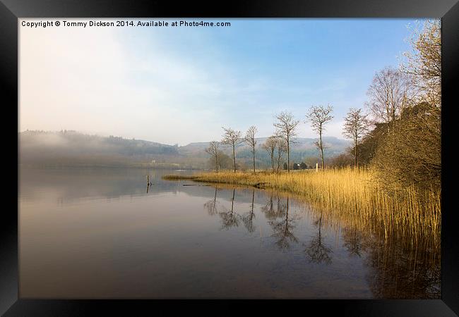Mist on Loch Ard Framed Print by Tommy Dickson