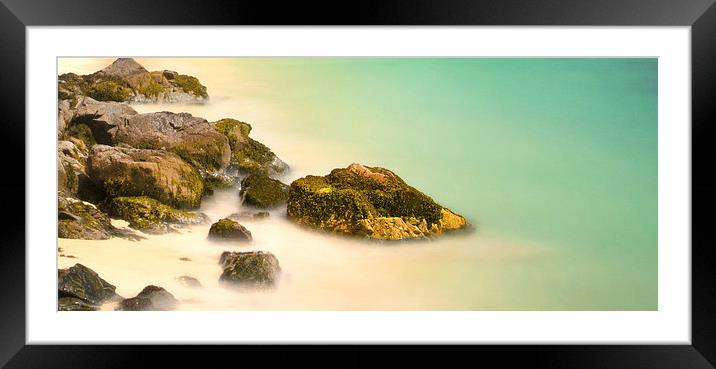 Shoreline Rocks Framed Mounted Print by Clive Eariss