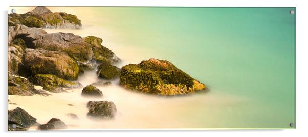 Shoreline Rocks Acrylic by Clive Eariss