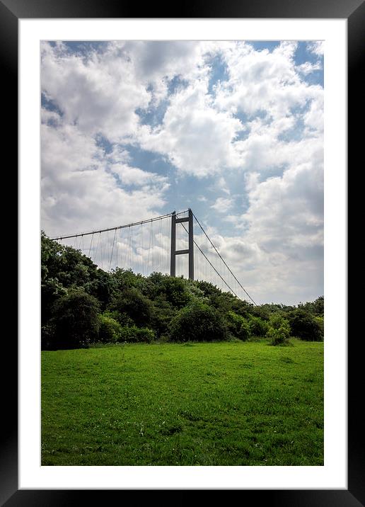 Humber Bridge - a summers sky Framed Mounted Print by Liam Gibbins