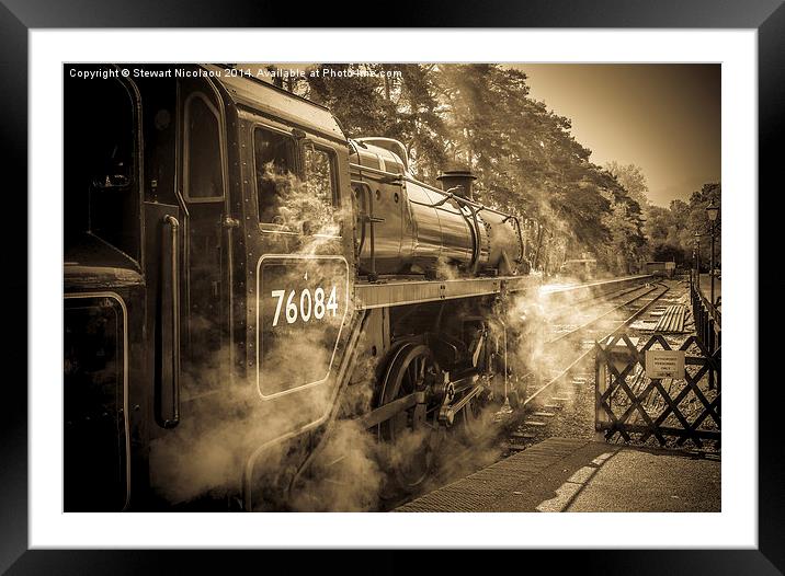 Sheringham Steam Train Framed Mounted Print by Stewart Nicolaou