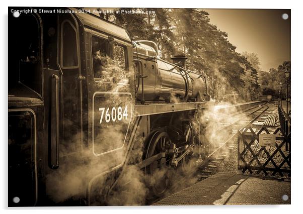 Sheringham Steam Train Acrylic by Stewart Nicolaou