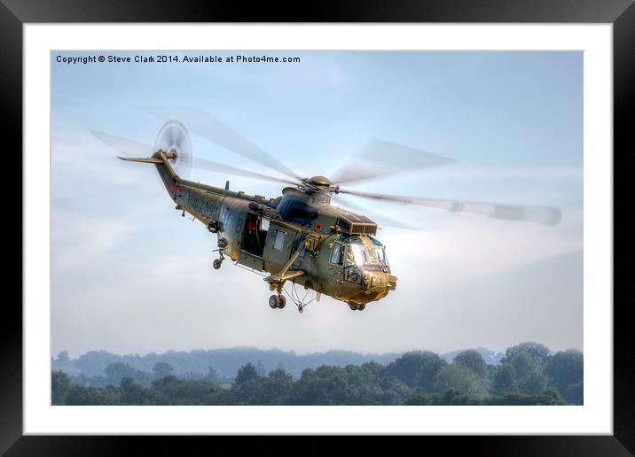 Sea King Helicopter Framed Mounted Print by Steve H Clark