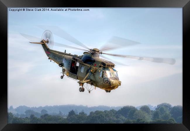 Sea King Helicopter Framed Print by Steve H Clark