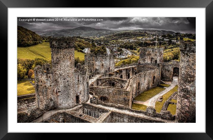 Conway castle Framed Mounted Print by stewart oakes