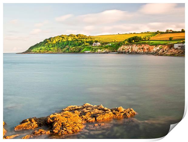 Falmouth Beach Sunset Print by Clive Eariss