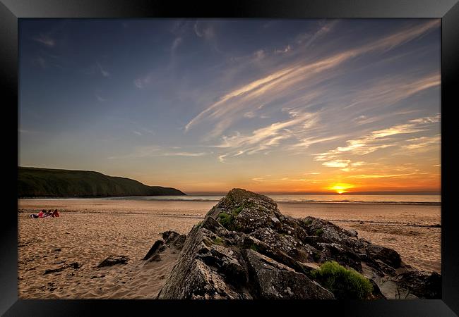 Watching the sunset Framed Print by Dave Wilkinson North Devon Ph