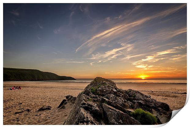 Watching the sunset Print by Dave Wilkinson North Devon Ph