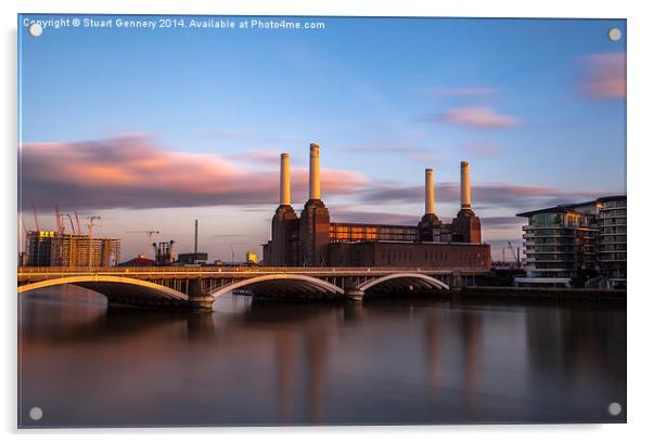 Battersea Crossing Acrylic by Stuart Gennery