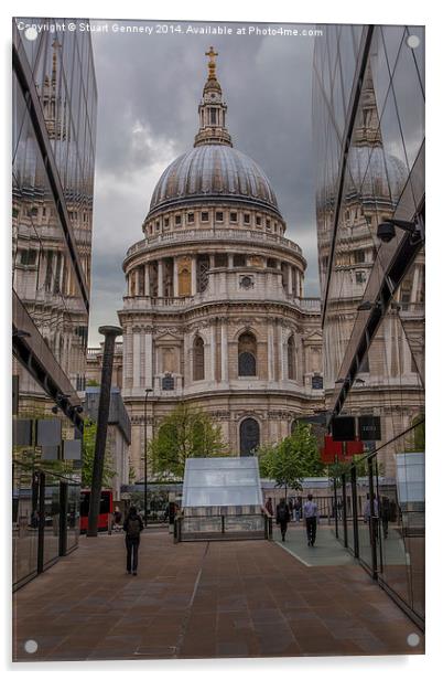 A view of St.Pauls Acrylic by Stuart Gennery