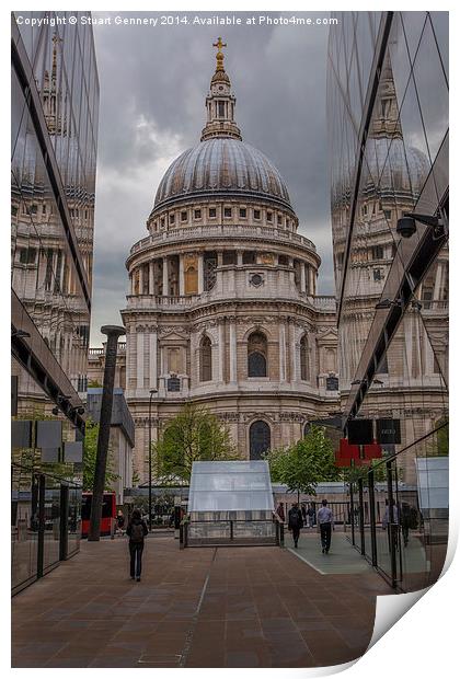 A view of St.Pauls Print by Stuart Gennery