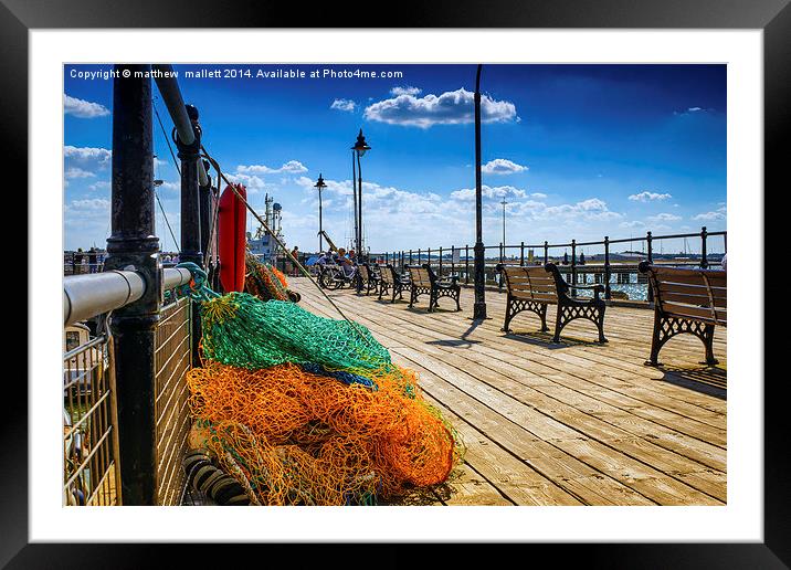 Halfpenny Pier in the Summertime Framed Mounted Print by matthew  mallett