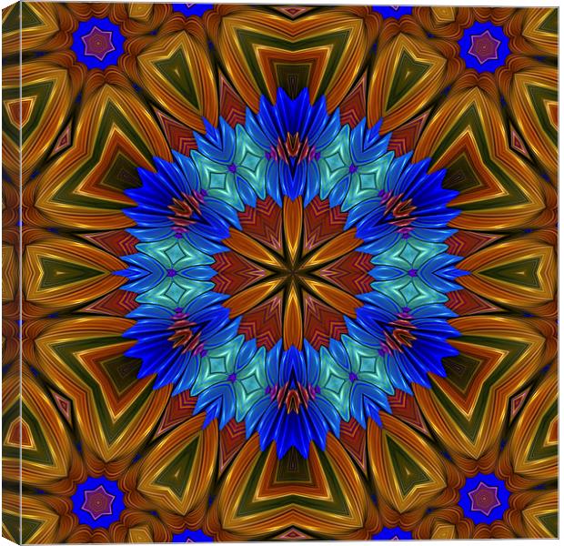 Star Flower Mandala Canvas Print by Patricia Fatta
