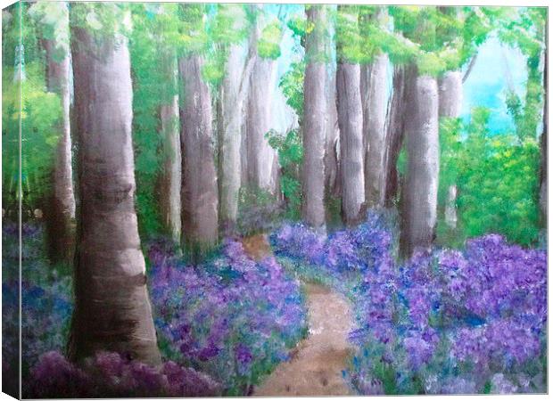 In the woods Canvas Print by Ann Biddlecombe