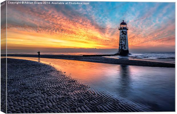 The Abandoned Talacre Lighthouse  Canvas Print by Adrian Evans