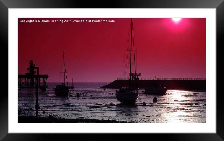 Herne Bay Sunset Framed Mounted Print by Graham Beerling