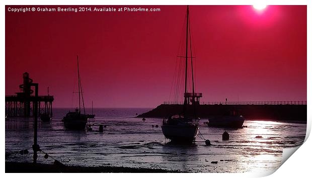 Herne Bay Sunset Print by Graham Beerling