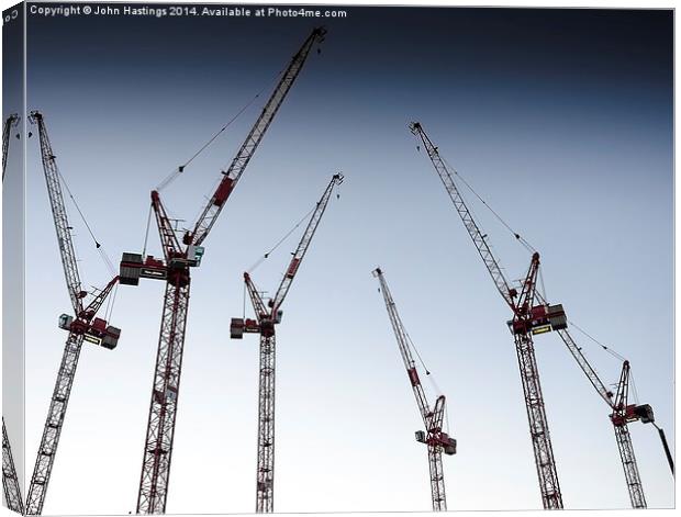 London's Sky Symphony Canvas Print by John Hastings