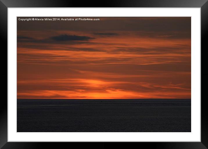 Croyde Sunset Framed Mounted Print by Alexia Miles