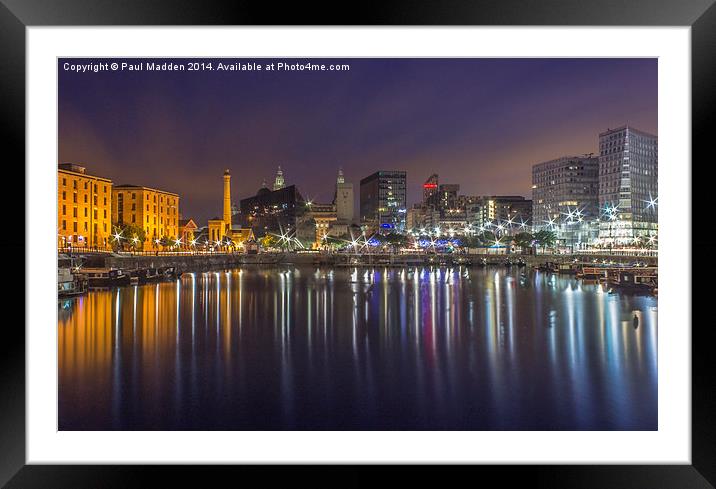 Canning Dock long exposure Framed Mounted Print by Paul Madden
