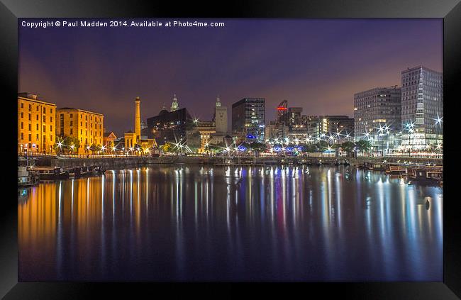 Canning Dock long exposure Framed Print by Paul Madden