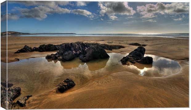 Rock Pools Canvas Print by Mark Robson