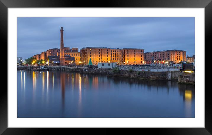 Albert Dock from the Canning Dock Framed Mounted Print by Paul Madden