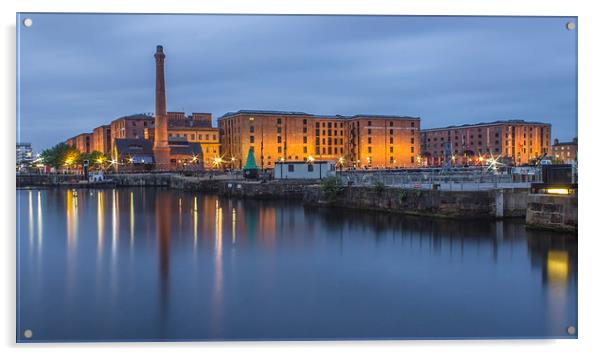 Albert Dock from the Canning Dock Acrylic by Paul Madden
