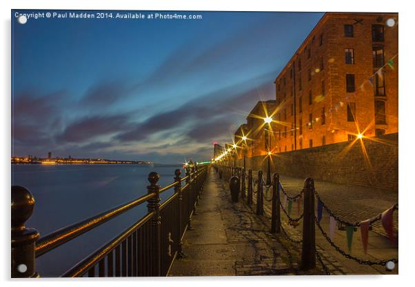 Albert Dock promenade Acrylic by Paul Madden