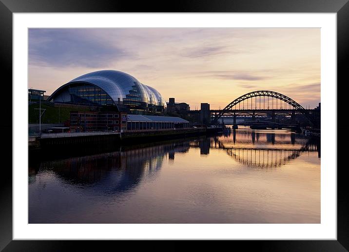 Sunet in Newcastle Upon Tyne Framed Mounted Print by Stephen Taylor