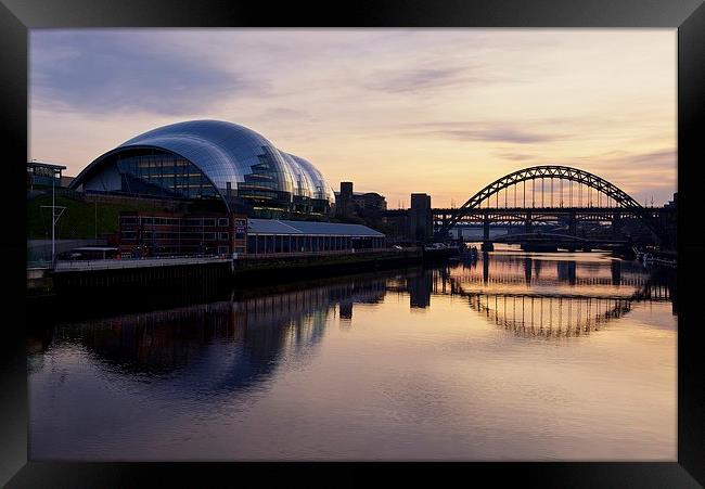Sunet in Newcastle Upon Tyne Framed Print by Stephen Taylor