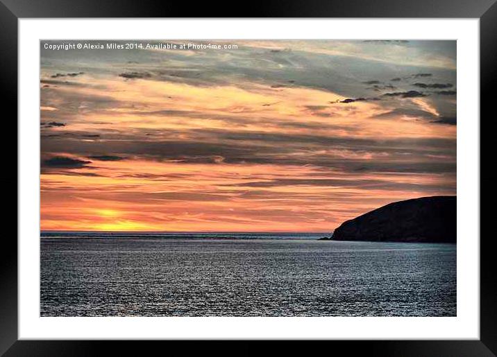Croyde at sunset Framed Mounted Print by Alexia Miles
