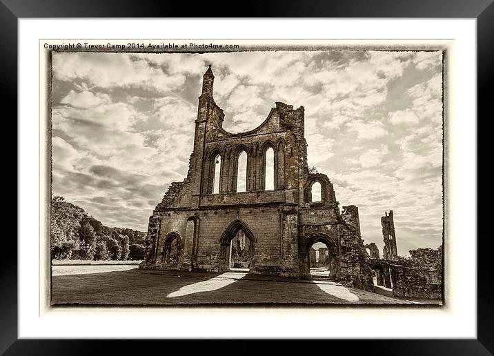 The Serene Beauty of Byland Abbey Framed Mounted Print by Trevor Camp