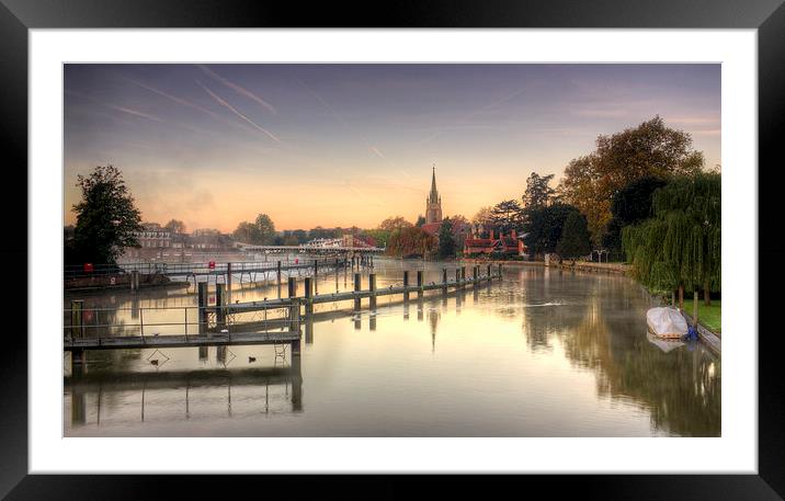 River Thames At Marlow Framed Mounted Print by Mick Vogel