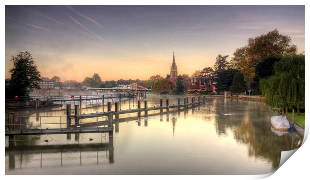 River Thames At Marlow Print by Mick Vogel