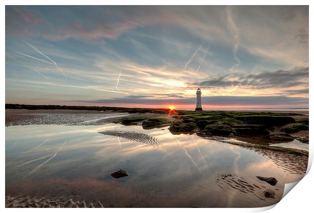 Sunset and reflections Print by Paul Farrell Photography