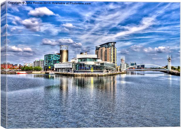 Salford Quays Summer Canvas Print by Juha Remes