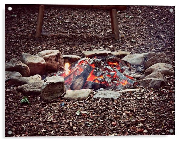 Campfire Acrylic by Pics by Jody Adams