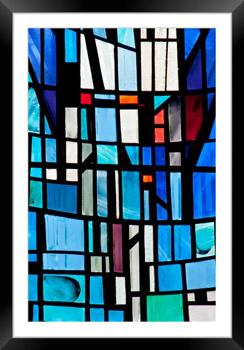 Stained Glass Window Framed Mounted Print by Stephen Maxwell